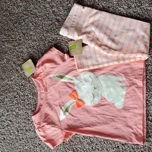Crazy 8 Spring Bunny shirt and legging set size 3T NWT